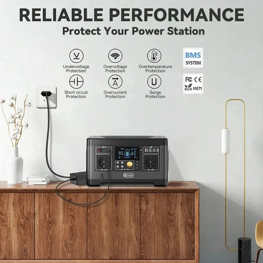 60W–500W Portable Power Bank Generator AC