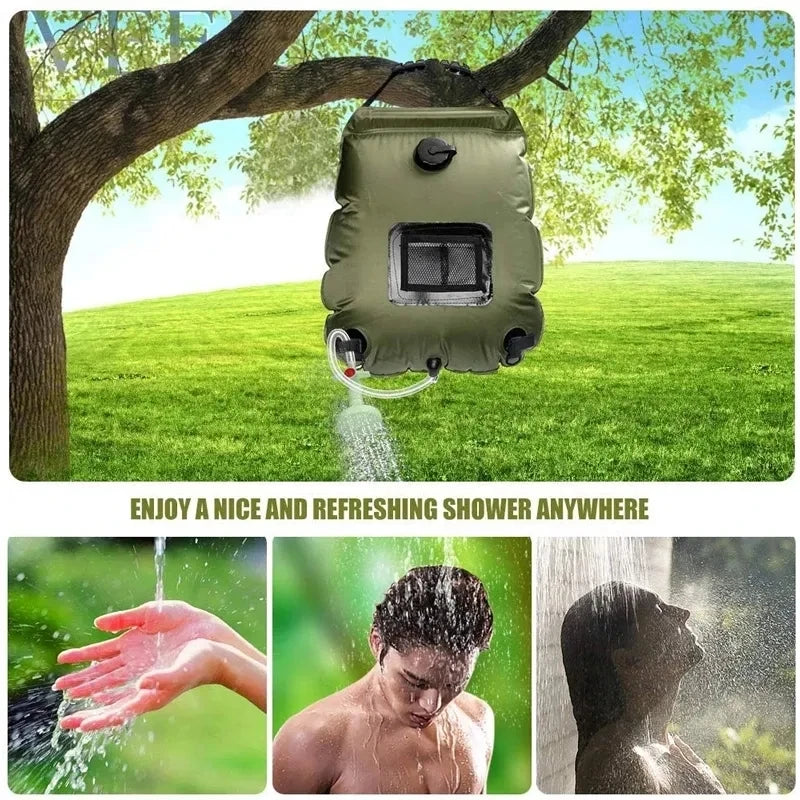 20L Outdoor Solar Camping Shower Bag