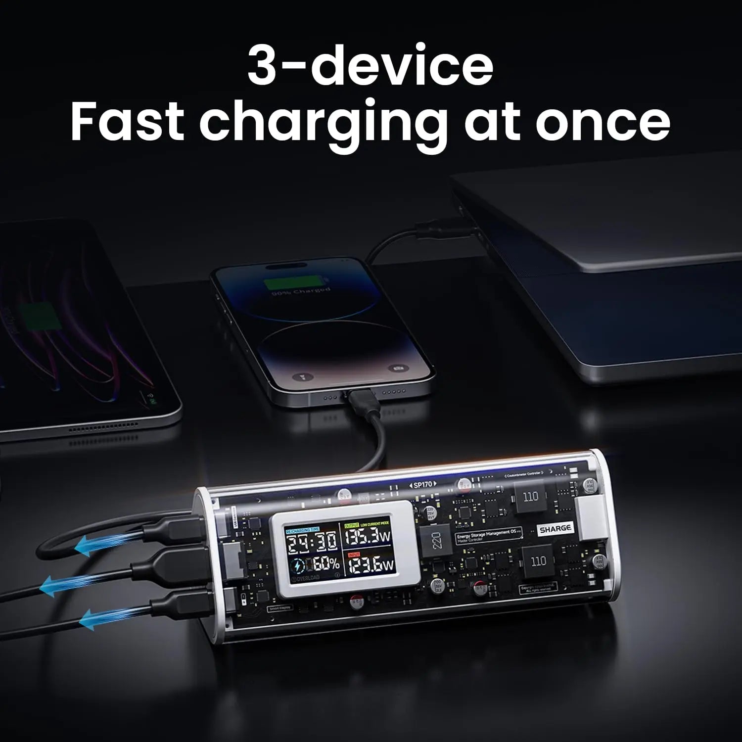 SHARGE 24000mAh 170W Fast Charge Power Bank