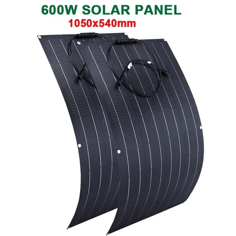 300W/600W Flexible Monocrystalline Solar Panel Kit 18V