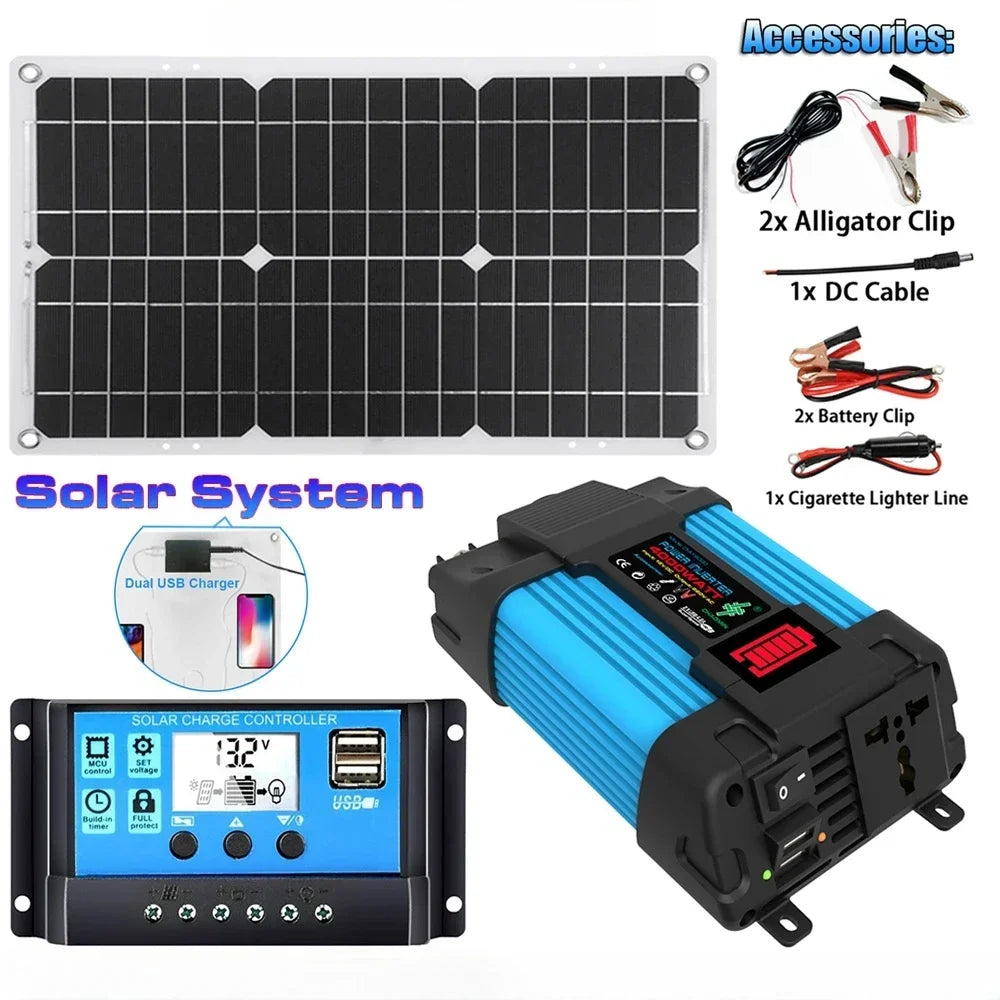 6000W Solar Inverter System DC 12V AC 110V–220V