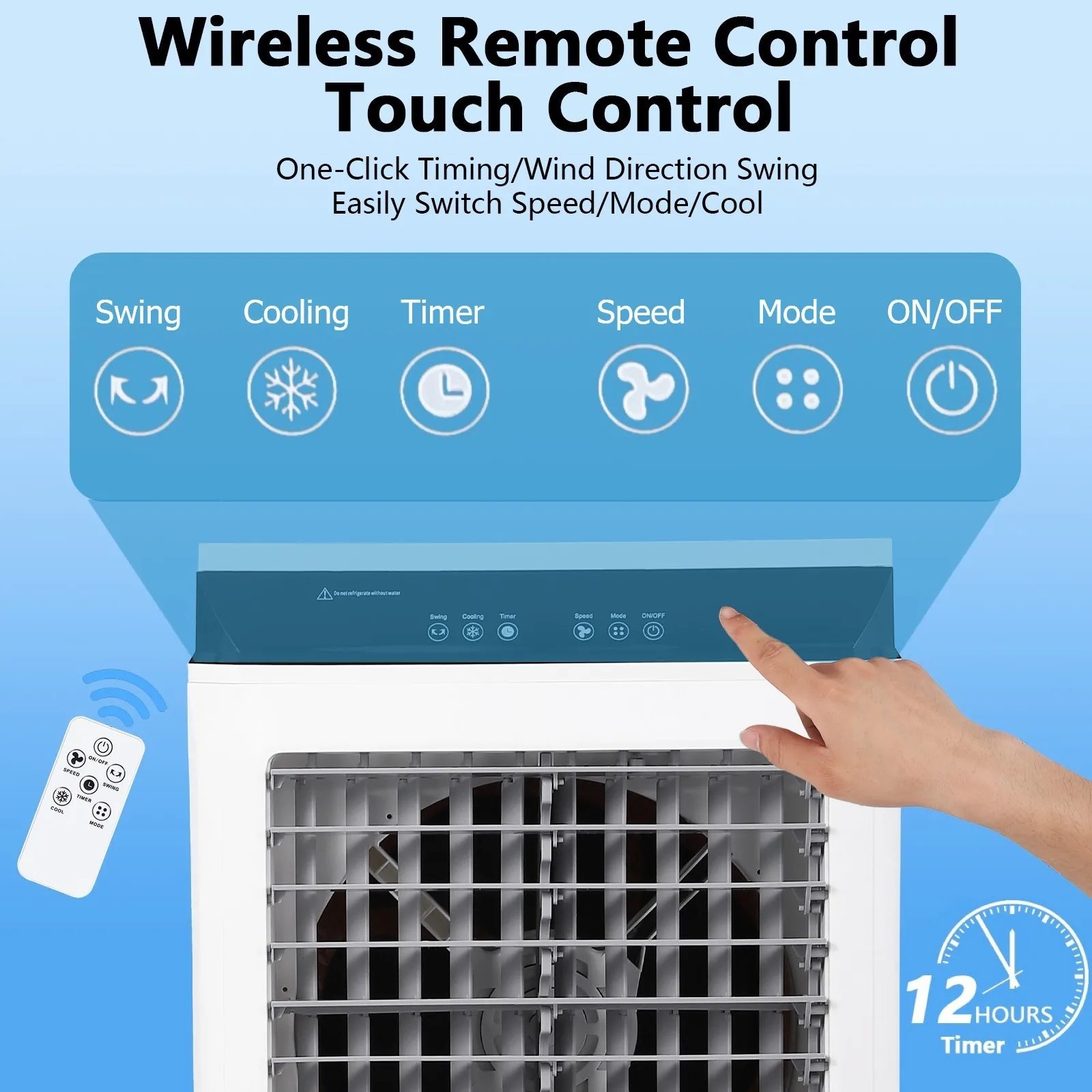 Evaporative Air Cooler 1800CFM with Remote