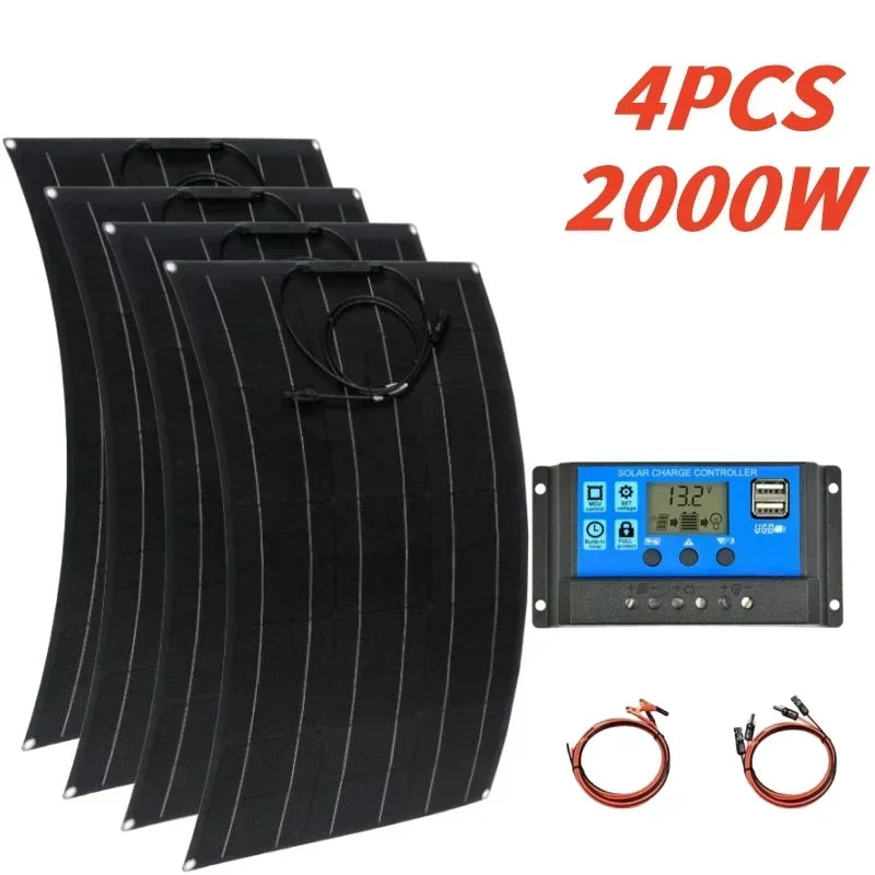 Super Power 500W-2000W Solar Panel Charging Kit