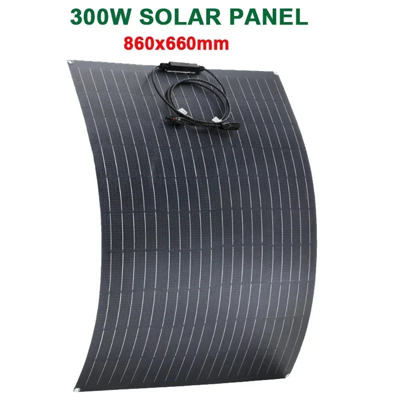 300W/600W Flexible Monocrystalline Solar Panel Kit 18V