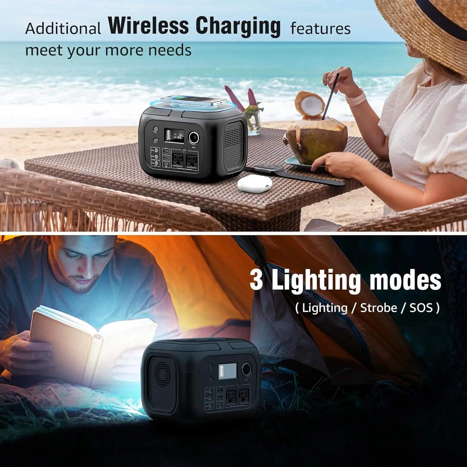 300W 260Wh Portable Solar Generator with Panels