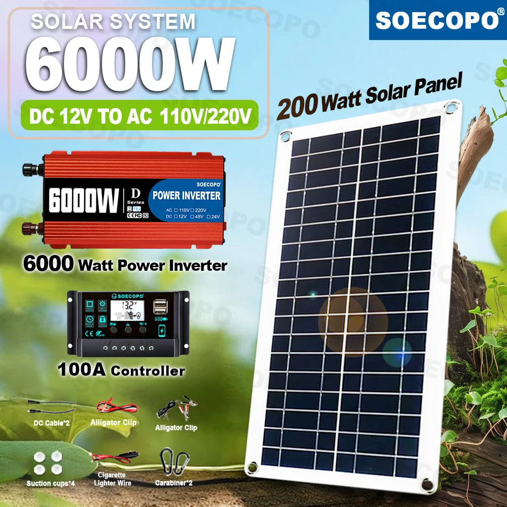 6000W Off-Grid Solar Power Kit with Inverter
