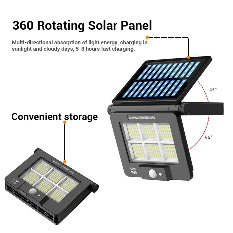 Foldable USB Rechargeable LED Solar Wall Lamp