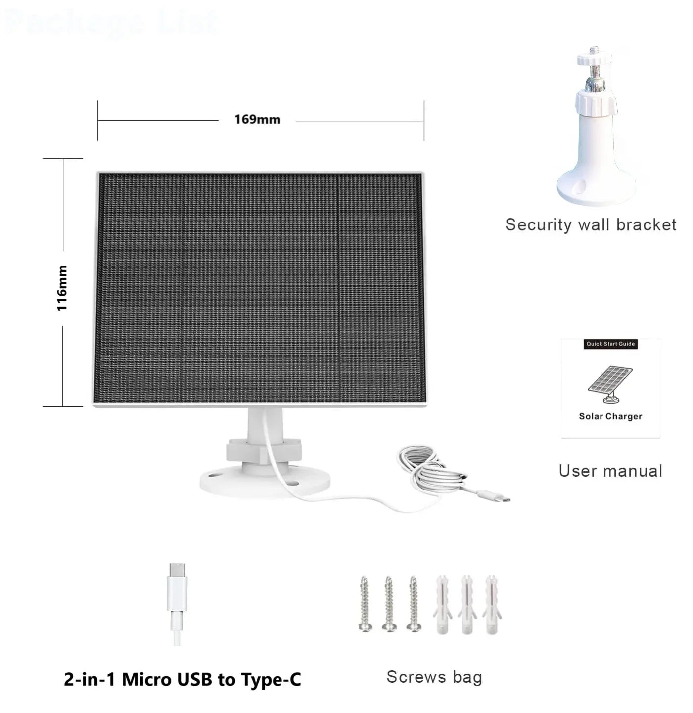 White 4W Solar IP WiFi Camera