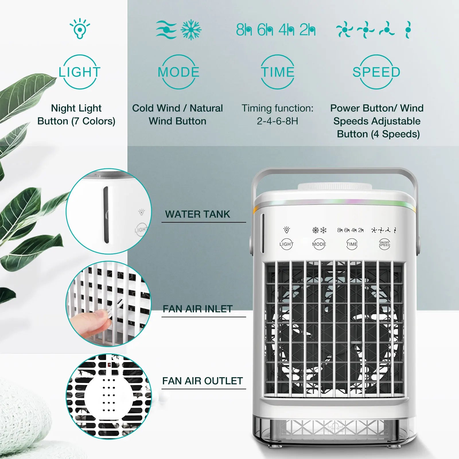 Mini Air Conditioner Portable Cooling Fan