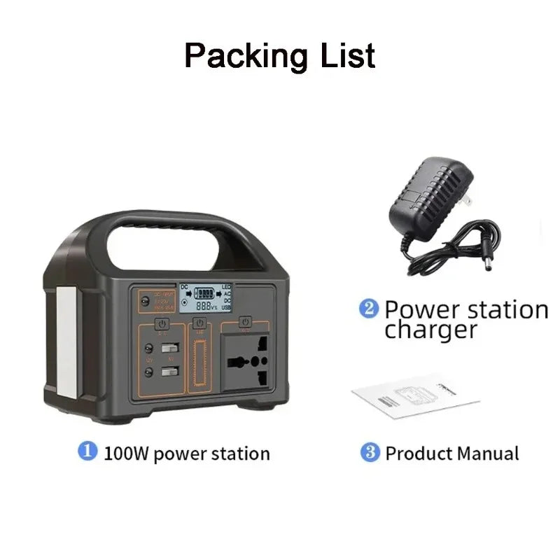 Power Bank 24000mAh 100W Portable Solar Station