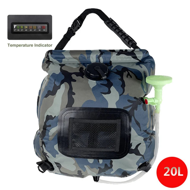 20L Outdoor Solar Camping Shower Bag