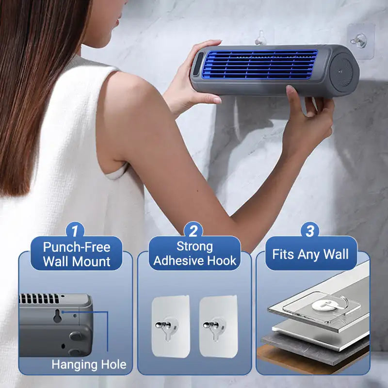 2-in-1 Portable Turbo Tower Fan
