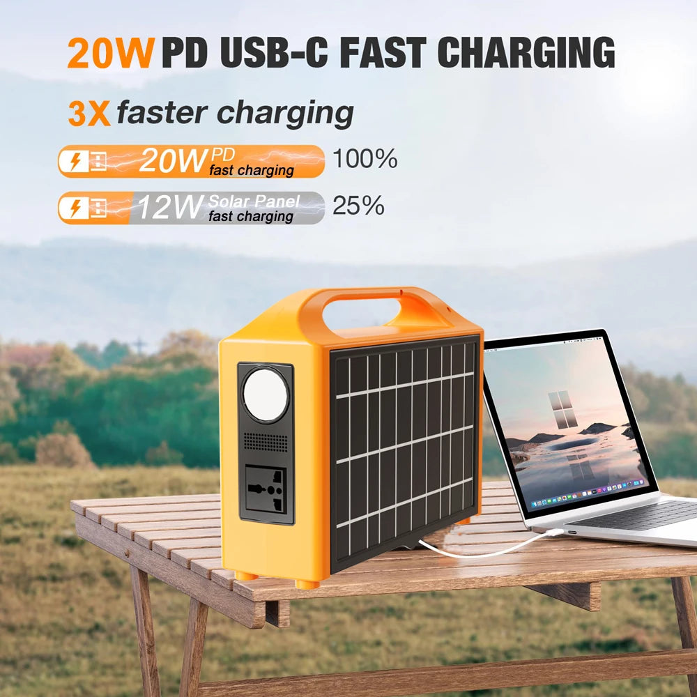 Gaiaray 100W 76.8Wh Portable Solar Generator