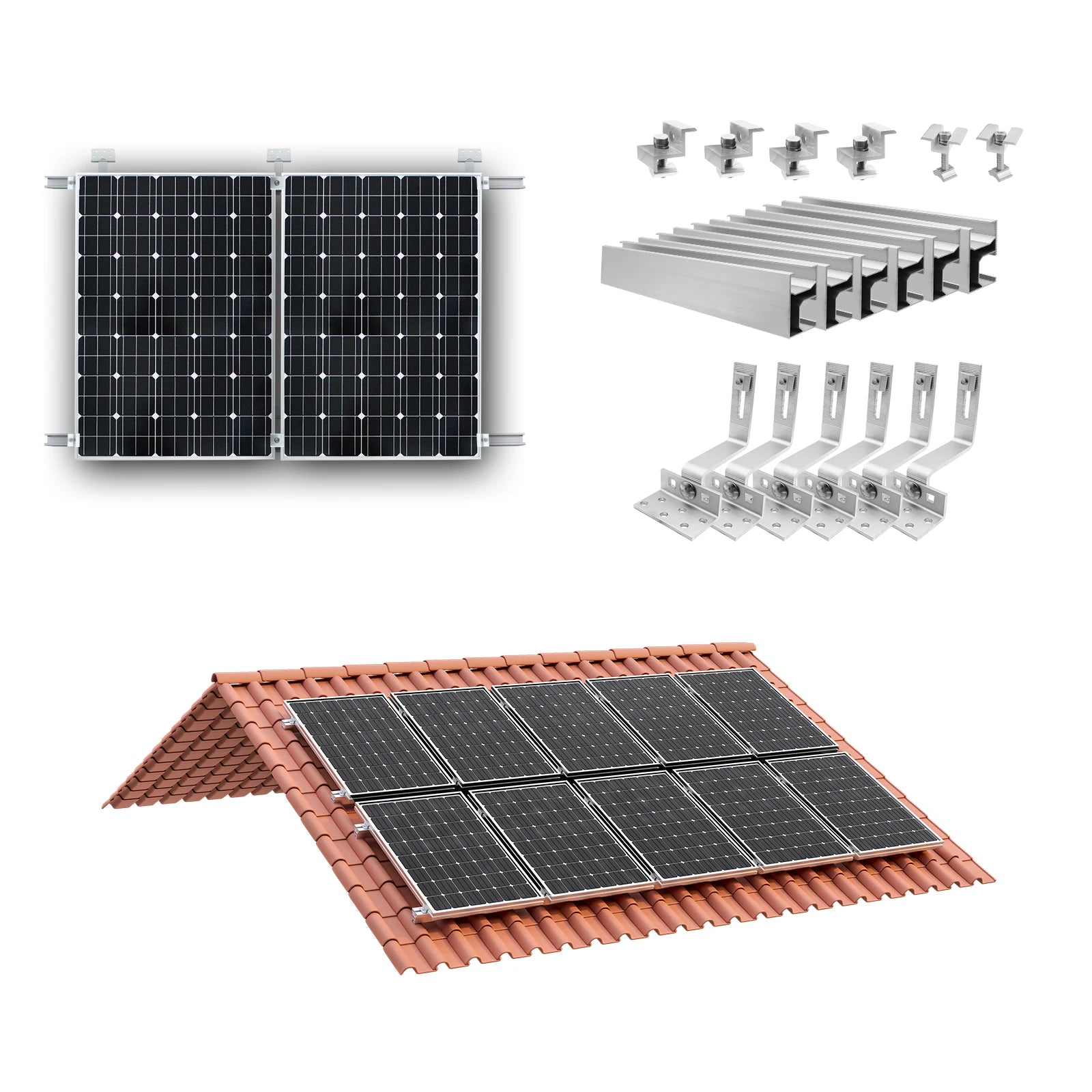 CP-SETUNO Solar Panel Mounting Rail Set