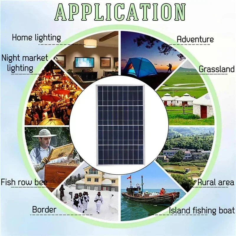 Outdoor 600W 12V Polycrystalline Portable Solar Panel