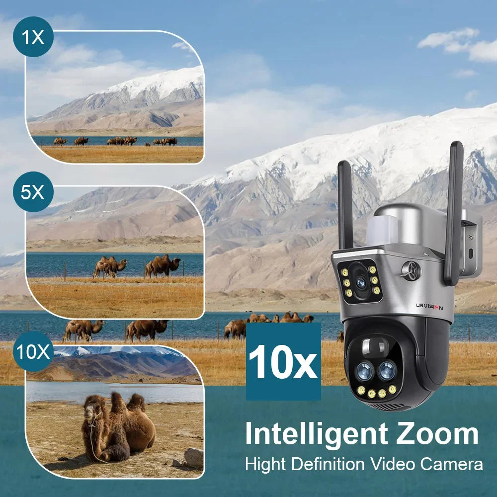 LS VISION Dual Screen Solar Camera