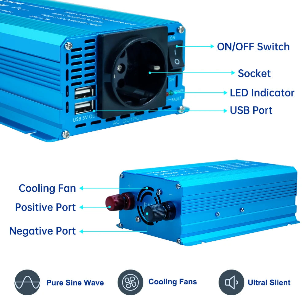 Foval 12V Pure Sine Wave Inverter