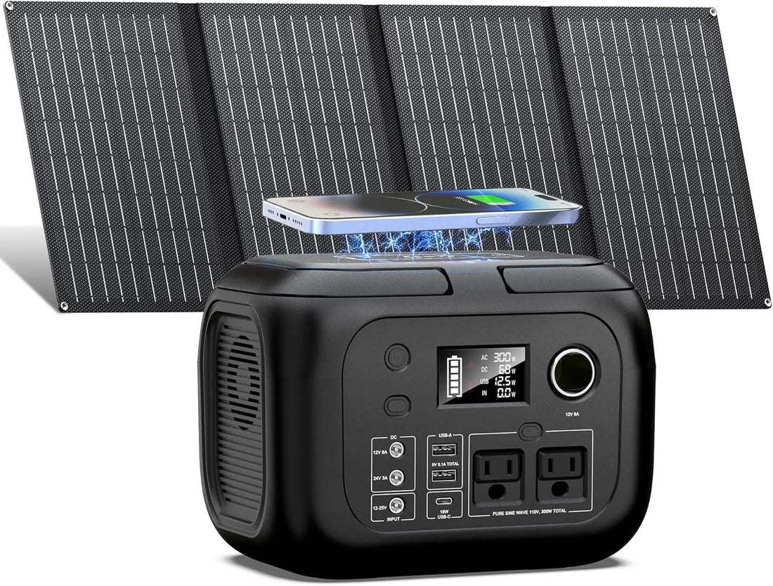 300W 260Wh Portable Solar Generator with Panels