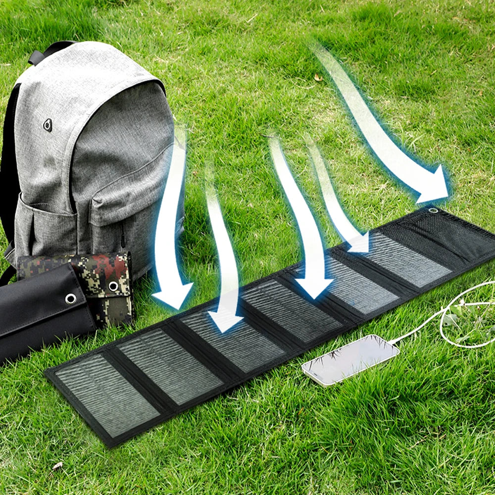 60W Portable Polysilicon Foldable Solar Panel USB