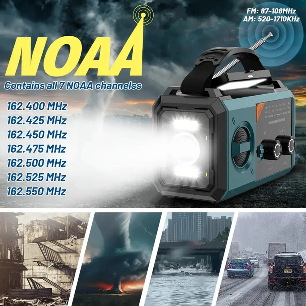 20000mAh Emergency Hand Crank Solar Radio Power Bank