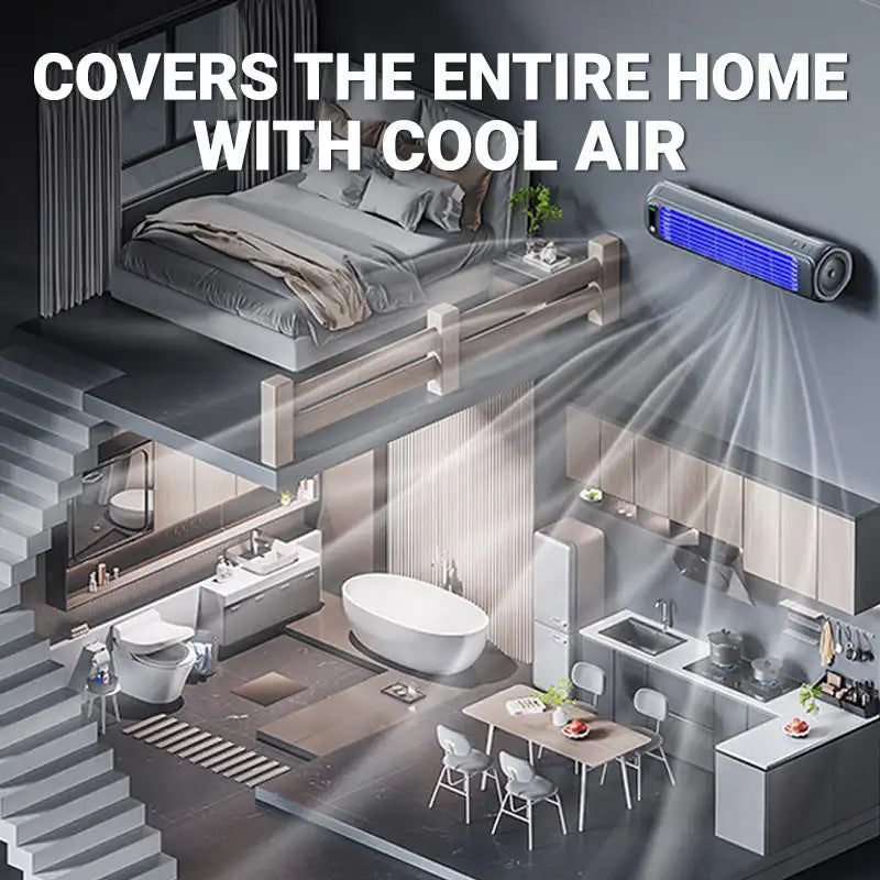 2-in-1 Portable Turbo Tower Fan