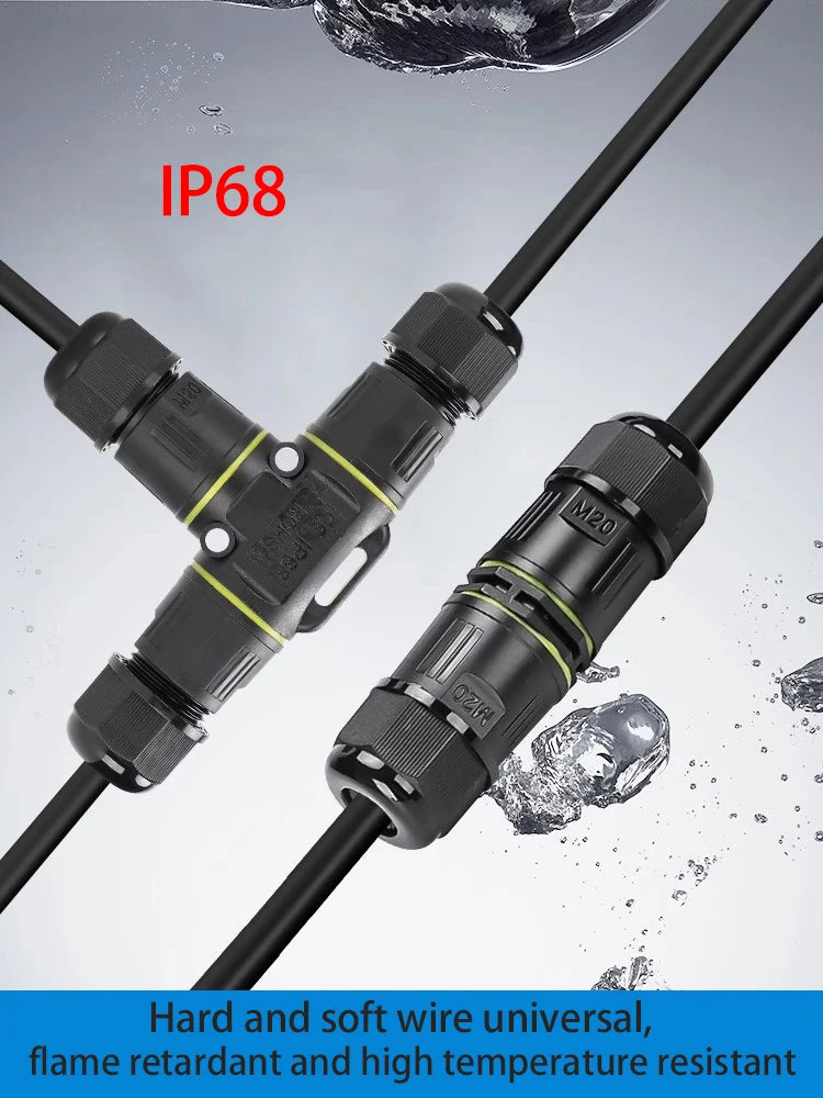 IP68 Outdoor Waterproof T-Type Connector