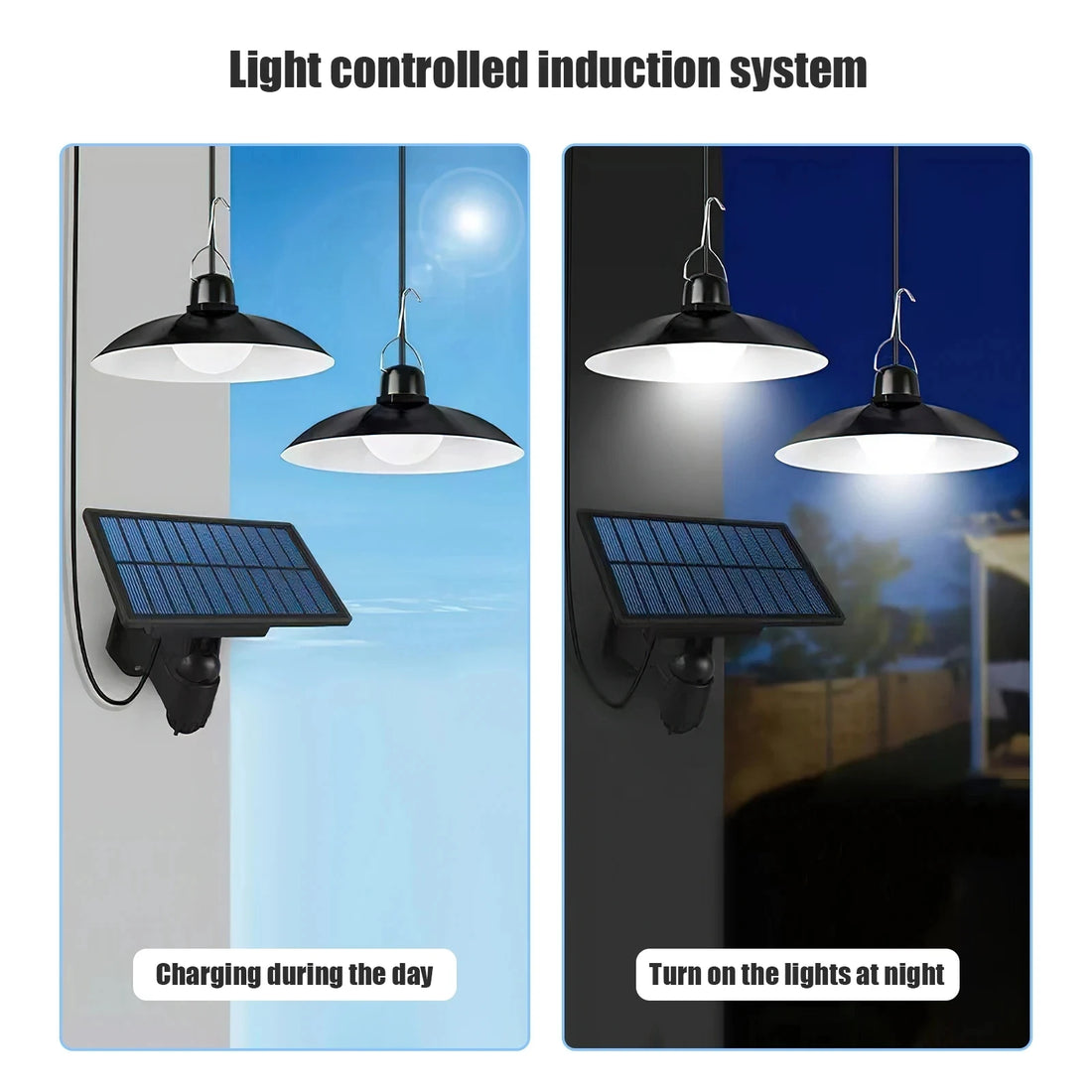 Solar Shed Light Outdoor Indoor Pendant Lamp