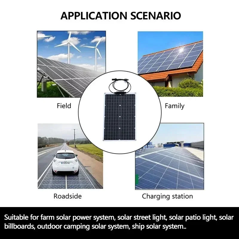 2000W Flexible Solar Panel System with Inverter Kit