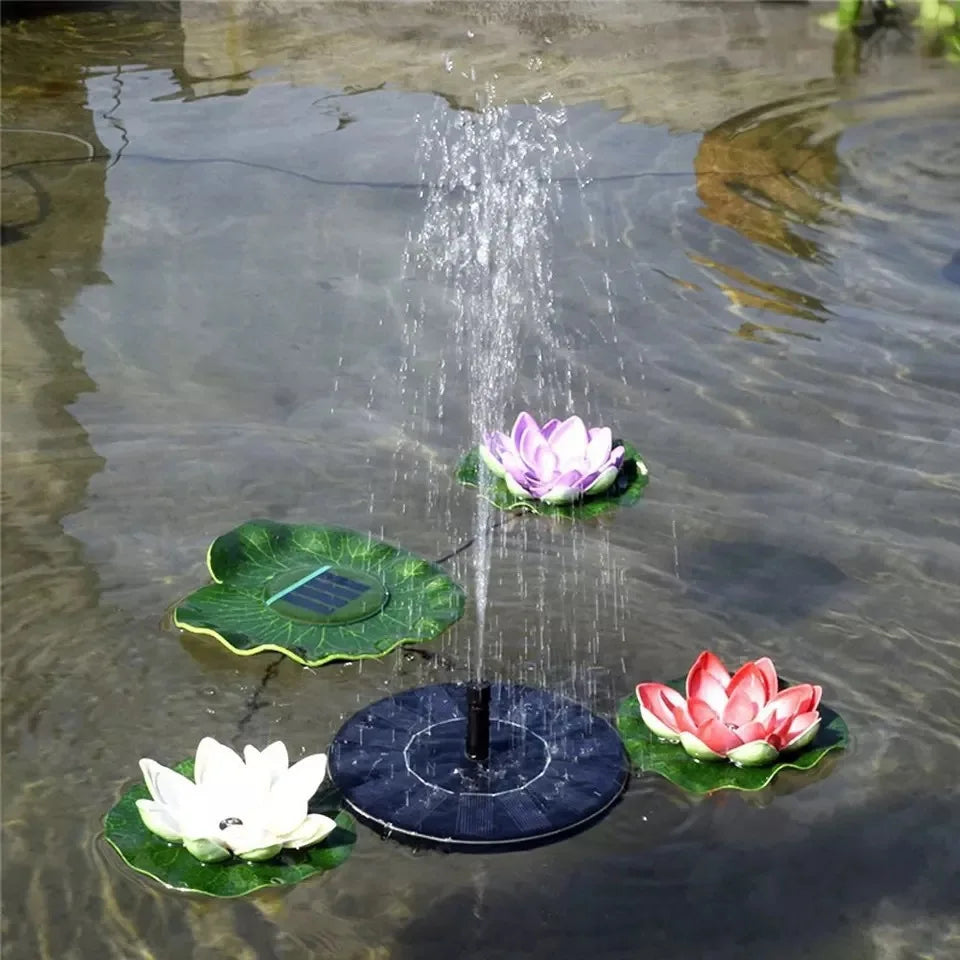 Circular Solar Fountain Outdoor Water Feature