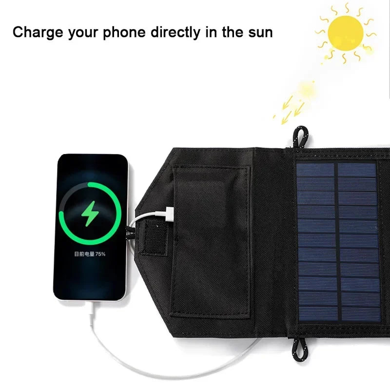 60W Portable Polysilicon Foldable Solar Panel USB