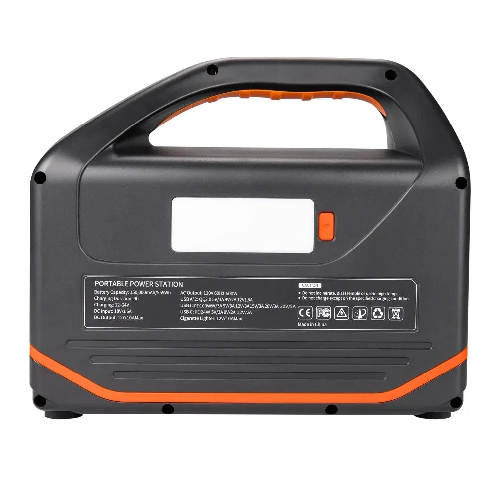 600W 555Wh Portable LiFePO4 Solar Power Generator